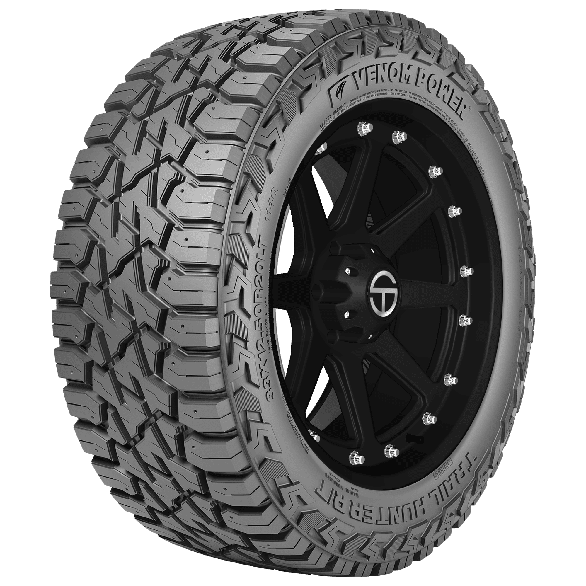 Venom Power Trail Hunter R/T 33/12.50R22 114Q Light Truck Tires | CVPTHRT15
