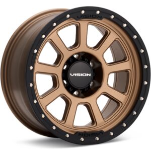 Vision Wheel Ojos Bronze w/Black Lip Wheels 17 In 17x9 -12 350-7983BZBL-12