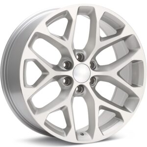 Voxx Replica Snowflake Silver Machined w/Clearcoat Wheels 20 In 20x9 +27 SFO290-6139-27SMF