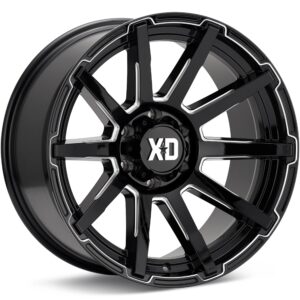 XD Wheels XD847 Outbreak Gloss Black w/Milled Accent Wheels 20 In 20x9 +18 XD84729050318